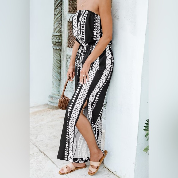 Strapless Tie Waist Jumpsuit - Picture 5 of 10